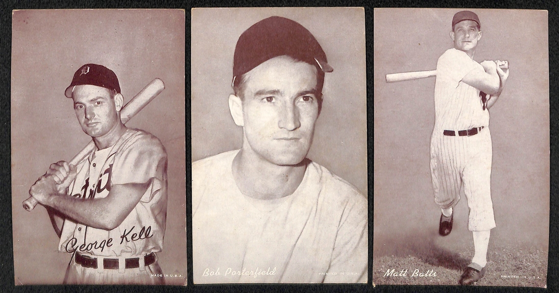 Lot of 15 Baseball Exhibit Cards from 1947-1961 w. Ted Williams